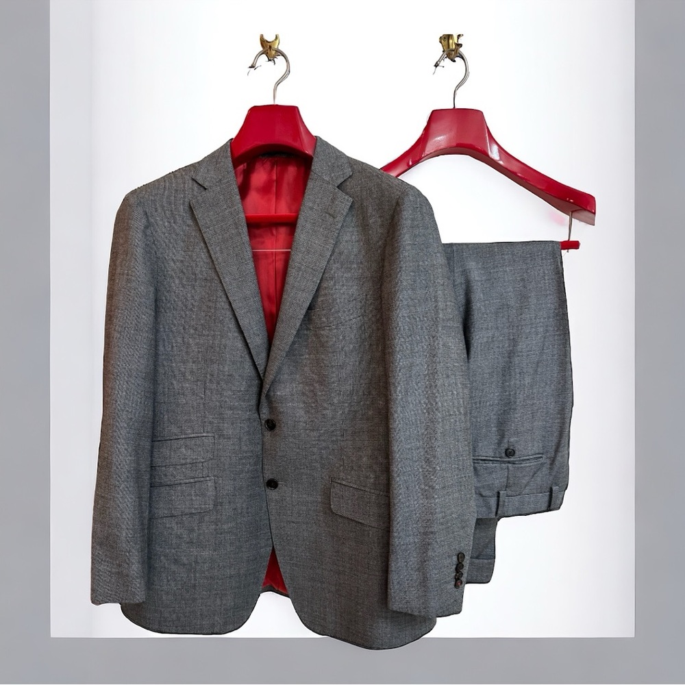 Suit Supply REDA Sienna Gray men’s suit size 46S. - Picture 2 of 16